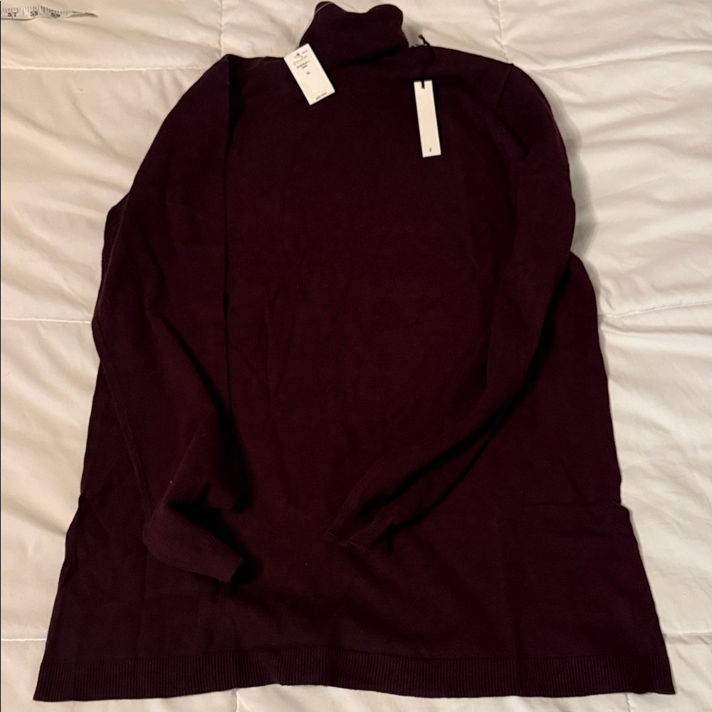GAP Maternity Deep Plum Turtleneck Sweater